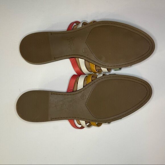 Crown Vintage Multi Color Slip On Sandals size 6.5 - Picture 4 of 8